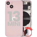 Back Housing W/ Small Parts For iPhone 13 Mini (US Version) (Used OEM Pull: Grade B) (Pink)