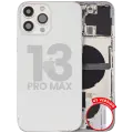 Back Housing W/ Small Parts For iPhone 13 Pro Max (US Version) (Used OEM Pull: Grade C) (Silver)