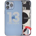 Back Housing W/ Small Parts For iPhone 13 Pro Max (US Version) (Used OEM Pull: Grade C) (Sierra Blue)