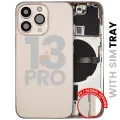 Back Housing W/ Small Parts For iPhone 13 Pro (EU / Global Version) (Used OEM Pull: Grade B) (Gold)