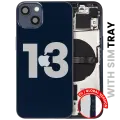 Back Housing W/ Small Parts For iPhone 13 (EU / Global Version) (Used OEM Pull: Grade C) (Midnight)