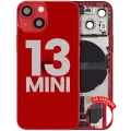 Back Housing W/ Charging Port Flex & Small Parts  For iPhone 13 Mini (US Version) (Used OEM Pull: Grade C) (Red)