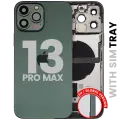 Back Housing W/ Charging Port Flex & Small Parts  For iPhone 13 Pro Max (EU / Global Version) (Used OEM Pull: Grade A) (Alpine Green)