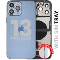 Back Housing W/ Charging Port Flex & Small Parts  For iPhone 13 Pro Max (EU / Global Version) (Used OEM Pull: Grade A) (Sierra Blue)