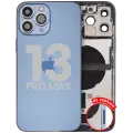Back Housing W/ Charging Port Flex & Small Parts  For iPhone 13 Pro Max (US Version) (Used OEM Pull: Grade C) (Sierra Blue)