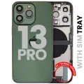 Back Housing W/ Charging Port Flex & Small Parts  For iPhone 13 Pro (EU / Global Version) (Used OEM Pull: Grade B) (Alpine Green)