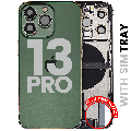 Back Housing W/ Charging Port Flex & Small Parts  For iPhone 13 Pro (EU / Global Version) (Used OEM Pull: Grade C) (Alpine Green)