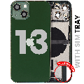 Back Housing W/ Charging Port Flex & Small Parts  For iPhone 13 (EU / Global Version) (Used OEM Pull: Grade A) (Green)