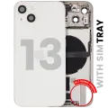 Back Housing W/ Charging Port Flex & Small Parts  For iPhone 13 (EU / Global Version) (Used OEM Pull: Grade B) (Starlight)