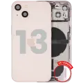Back Housing W/ Charging Port Flex & Small Parts  For iPhone 13 (US Version) (Used OEM Pull: Grade C) (Pink)