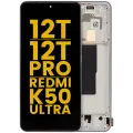 OLED Assembly With Frame For Xiaomi 12T / 12T Pro / Redmi K50 Ultra (Refurbished) (Silver)