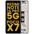 OLED Assembly With Frame For Xiaomi Redmi Note 14 Pro 5G / Xiaomi Poco X7 (Refurbished) (Green)