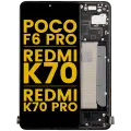 OLED Assembly With Frame For Xiaomi Poco F6 Pro / Redmi K70 / K70 Pro (Refurbished) (Black)