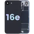 Back Glass w/ MagSafe Magnet & NFC & Flashlight Flex For iPhone 16e (Service Pack) (Black)