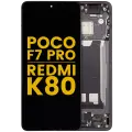 OLED Assembly With Frame For Xiaomi Poco F7 Pro / Redmi K80 (Refurbished) (Black)