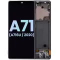 OLED Assembly With Frame For Samsung Galaxy A71 5G (A716U / 2020) (Service Pack) (Prism Cube Black)