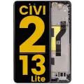 OLED Assembly With Frame For Xiaomi 13 Lite / Civi 2 (Refurbished) (Black)