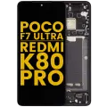 OLED Assembly With Frame For Xiaomi Poco F7 Ultra / Redmi K80 Pro (Refurbished) (Black)
