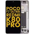 OLED Assembly With Frame For Xiaomi Poco F7 Ultra / Redmi K80 Pro (Refurbished) (White)