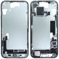 Mid-Frame Housing  W/ Charging Port Flex & Small Parts  For iPhone 15 (EU / Global Version) (Used OEM Pull: Grade C) (Green)