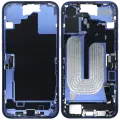 Mid-Frame Housing  W/ Charging Port Flex & Small Parts  For iPhone 16 Plus (EU / Global Version) (Used OEM Pull: Grade B) (Ultramarine)