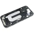 Mid-Frame Housing  W/ Charging Port Flex & Small Parts  For iPhone 16 (EU / Global Version) (Used OEM Pull: Grade C) (Black)