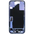 Mid-Frame Housing  W/ Charging Port Flex & Small Parts  For iPhone 16 (EU / Global Version) (Used OEM Pull: Grade C) (Ultramarine)