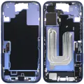 Mid-Frame Housing  W/ Charging Port Flex & Small Parts  For iPhone 16 (EU / Global Version) (Used OEM Pull: Grade C) (Ultramarine)