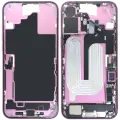 Mid-Frame Housing  W/ Charging Port Flex & Small Parts  For iPhone 16 Plus (EU / Global Version) (Used OEM Pull: Grade A) (Pink)