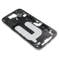Mid-Frame Housing  W/ Small Parts For iPhone 16 (EU / Global Version) (Used OEM Pull: Grade C) (Black)