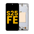 OLED Assembly With Frame For Samsung Galaxy S25 FE 5G (US & International Version) (Refurbished) (White)