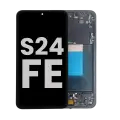 OLED Assembly With Frame For Samsung Galaxy S24 FE 5G (Used OEM Pull Grade B) (US & International Version) (Graphite) 