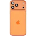 Back Housing W/ Charging Port Flex & Small Parts Compatible For iPhone 17 Pro Max (EU / Global Version) (Used OEM Pull: Grade A) (Cosmic Orange)