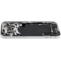 Back Housing W/ Charging Port Flex & Small Parts Compatible For iPhone 17 Pro Max (EU / Global Version) (Used OEM Pull: Grade A) (Silver)