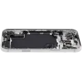 Back Housing W/ Charging Port Flex & Small Parts Compatible For iPhone 17 Pro Max (EU / Global Version) (Used OEM Pull: Grade A) (Silver)