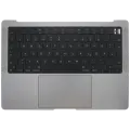 Top Case with Battery and Keyboard (ISO German) For MacBook Pro 14" A2442 (2021) / A2779 (2023) (Space Gray)