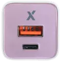 30W Dual-Port Wall Charger with GaN Fast Charging (USB-C + USB-A) (AmpSentrix Pro) (Pink)