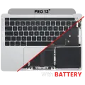 Top Case with Battery and Keyboard (ISO UK) For MacBook Pro 13" A2289 (2020) (Silver)