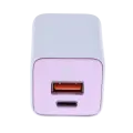 30W Dual-Port Wall Charger with GaN Fast Charging (USB-C + USB-A) (AmpSentrix Pro) (Pink)