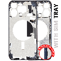 Mid-Frame Housing  W/ Small Parts For iPhone 15 Pro Max (EU / Global Version) (Used OEM Pull: Grade C) (Blue Titanium)