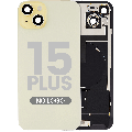 Back Glass w/ MagSafe Magnet & NFC & Flashlight Flex For iPhone 15 Plus (Aftermarket) (Yellow) (No Logo)