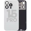 Back Glass w/ MagSafe Magnet & NFC & Flashlight Flex For iPhone 15 Pro (Used OEM Pull: Grade C) (White Titanium)