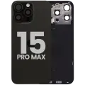 Back Glass w/ MagSafe Magnet & NFC & Flashlight Flex For iPhone 15 Pro Max (Used OEM Pull: Grade C) (Black Titanium)