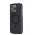 Black Case with Screen Protector And MagSafe For iPhone 15 Pro 