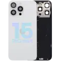 Back Glass w/ MagSafe Magnet & NFC & Flashlight Flex For IPhone 15 Pro Max (Service Pack) (White Titanium)