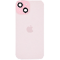 Back Glass w/ MagSafe Magnet & NFC & Flashlight Flex For IPhone 15 (Genuine OEM) (Pink)