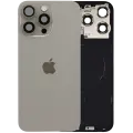 Back Glass w/ MagSafe Magnet & NFC & Flashlight Flex For iPhone 15 Pro Max (Genuine OEM) (UK / EU Version) (Natural Titanium)