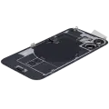 Back Glass w/ MagSafe Magnet & NFC & Flashlight Flex For iPhone 16 (Used OEM Pull: Grade A) (Black)
