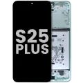 OLED Assembly With Frame For Samsung Galaxy S25 Plus 5G (US & International Version) (Used OEM Pull: Grade B) (Mint)