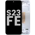OLED Assembly With Frame For Samsung Galaxy S23 FE (US & International Version) (Used OEM Pull: Grade B) (Cream)